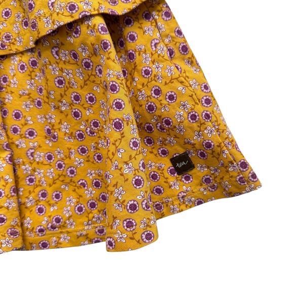 NWOT Tea Collection Mustard Floral Dress Size 5 - Picture 4 of 5